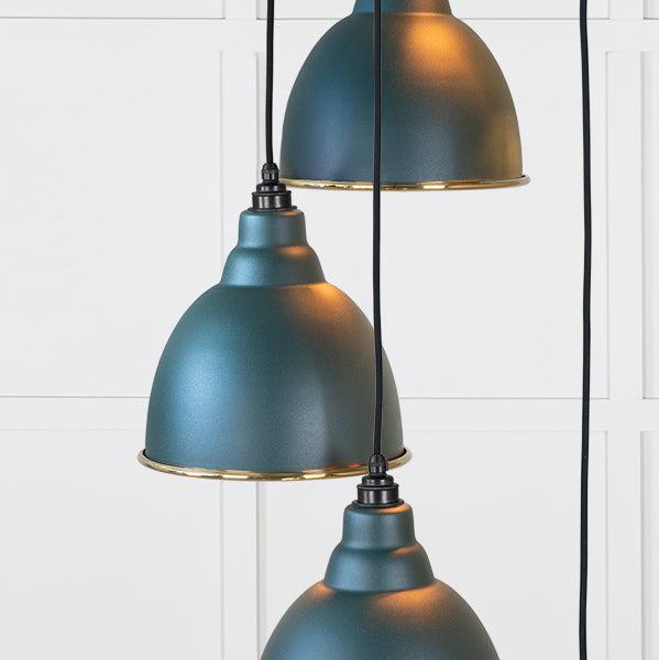 Hammered Brass Brindley Cluster Pendant in Dingle | From The Anvil-Cluster Pendants-Yester Home