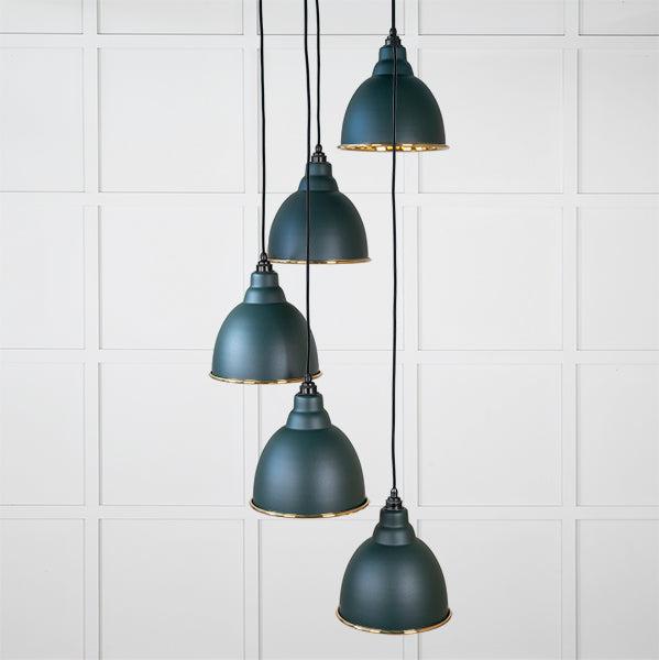 Hammered Brass Brindley Cluster Pendant in Dingle | From The Anvil-Cluster Pendants-Yester Home