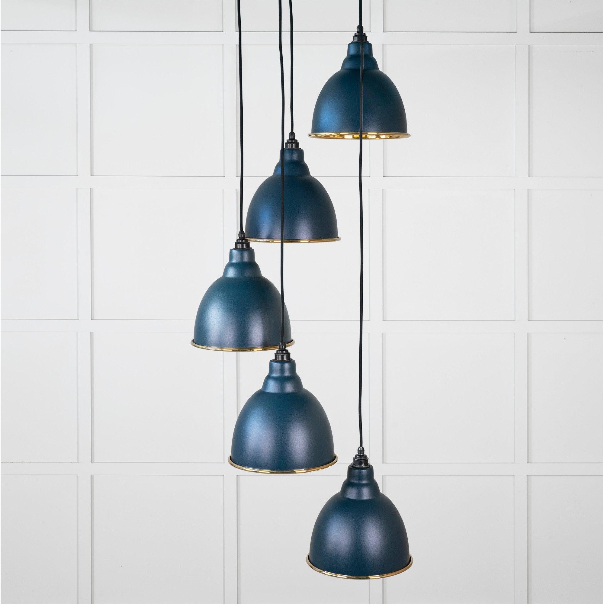 Hammered Brass Brindley Cluster Pendant in Dusk | From The Anvil-Cluster Pendants-Yester Home