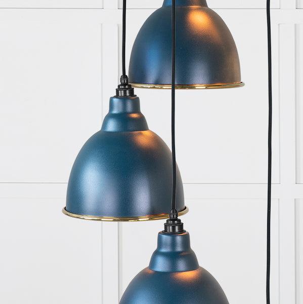 Hammered Brass Brindley Cluster Pendant in Dusk | From The Anvil-Cluster Pendants-Yester Home