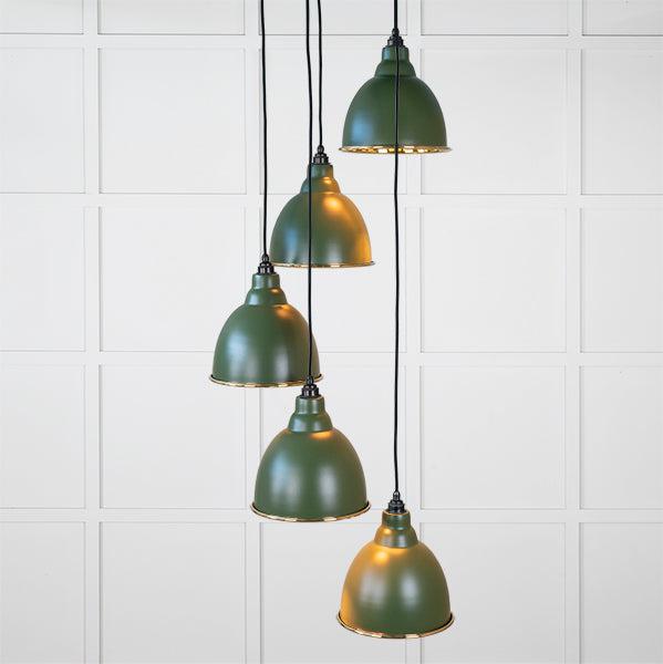 Hammered Brass Brindley Cluster Pendant in Heath | From The Anvil-Cluster Pendants-Yester Home
