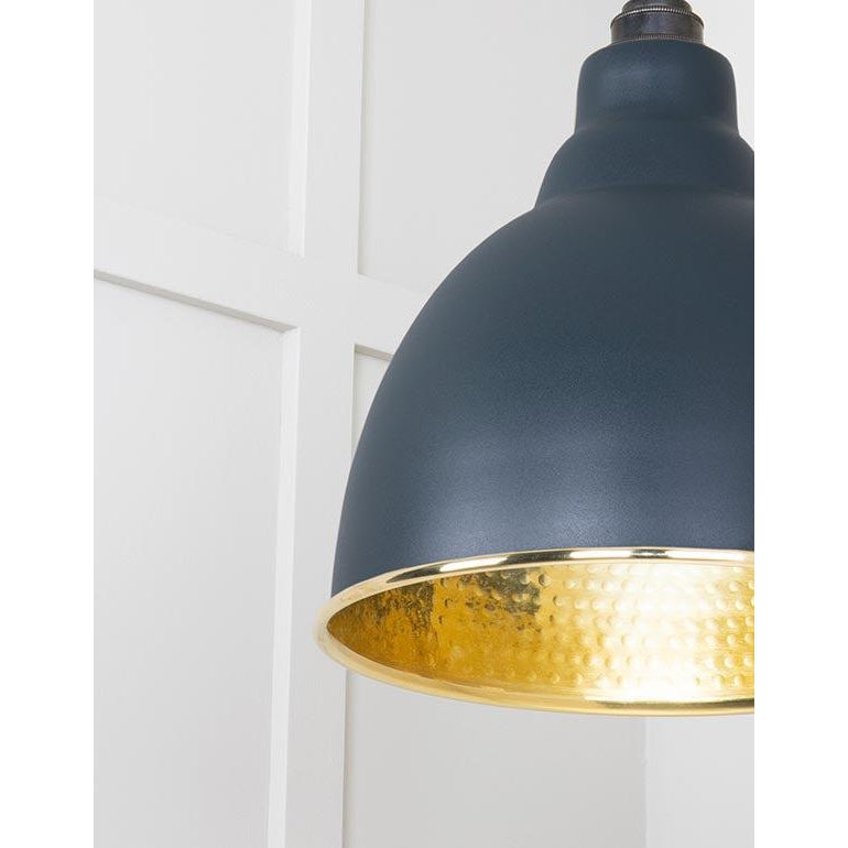 Hammered Brass Brindley Cluster Pendant in Soot | From The Anvil-Cluster Pendants-Yester Home