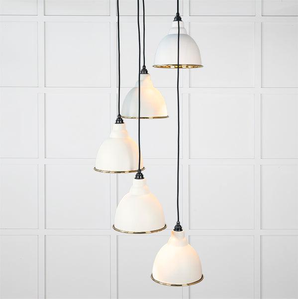 Hammered Brass Brindley Cluster Pendant in Teasel | From The Anvil-Cluster Pendants-Yester Home