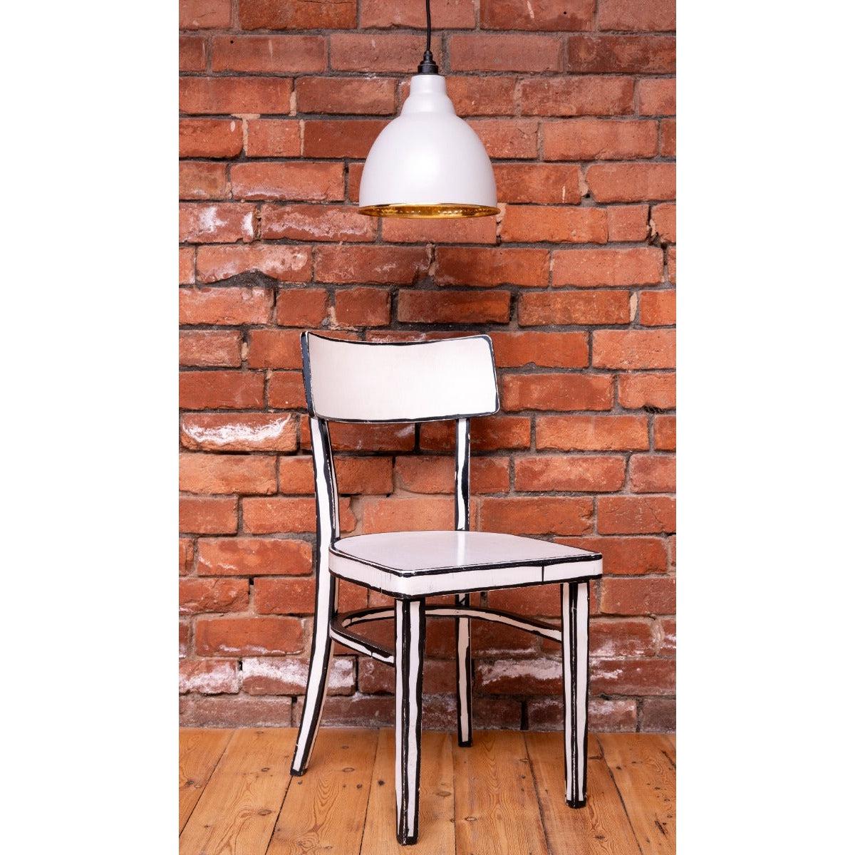 Hammered Brass Brindley Pendant in Birch | From The Anvil-Brindley-Yester Home