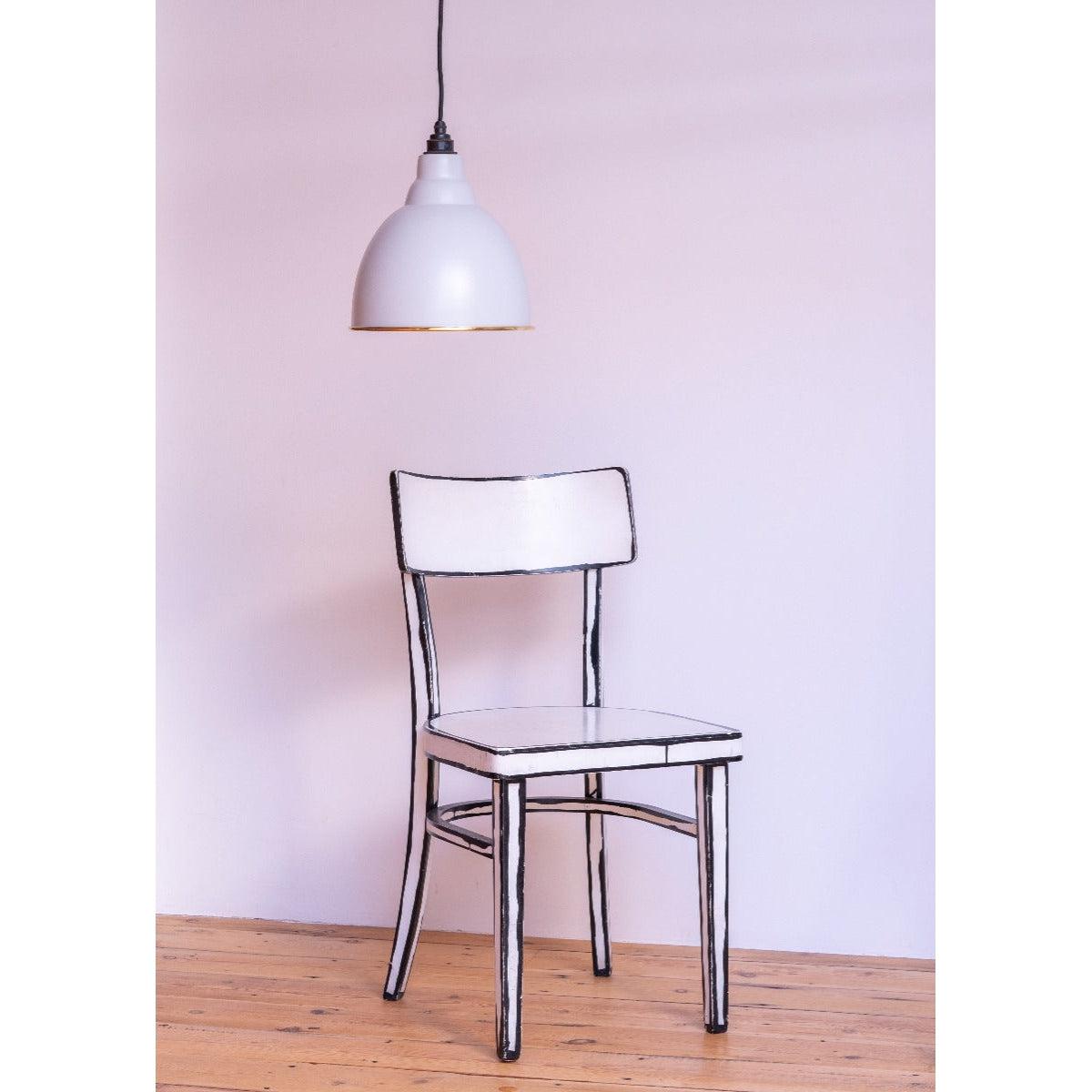 Hammered Brass Brindley Pendant in Birch | From The Anvil-Brindley-Yester Home