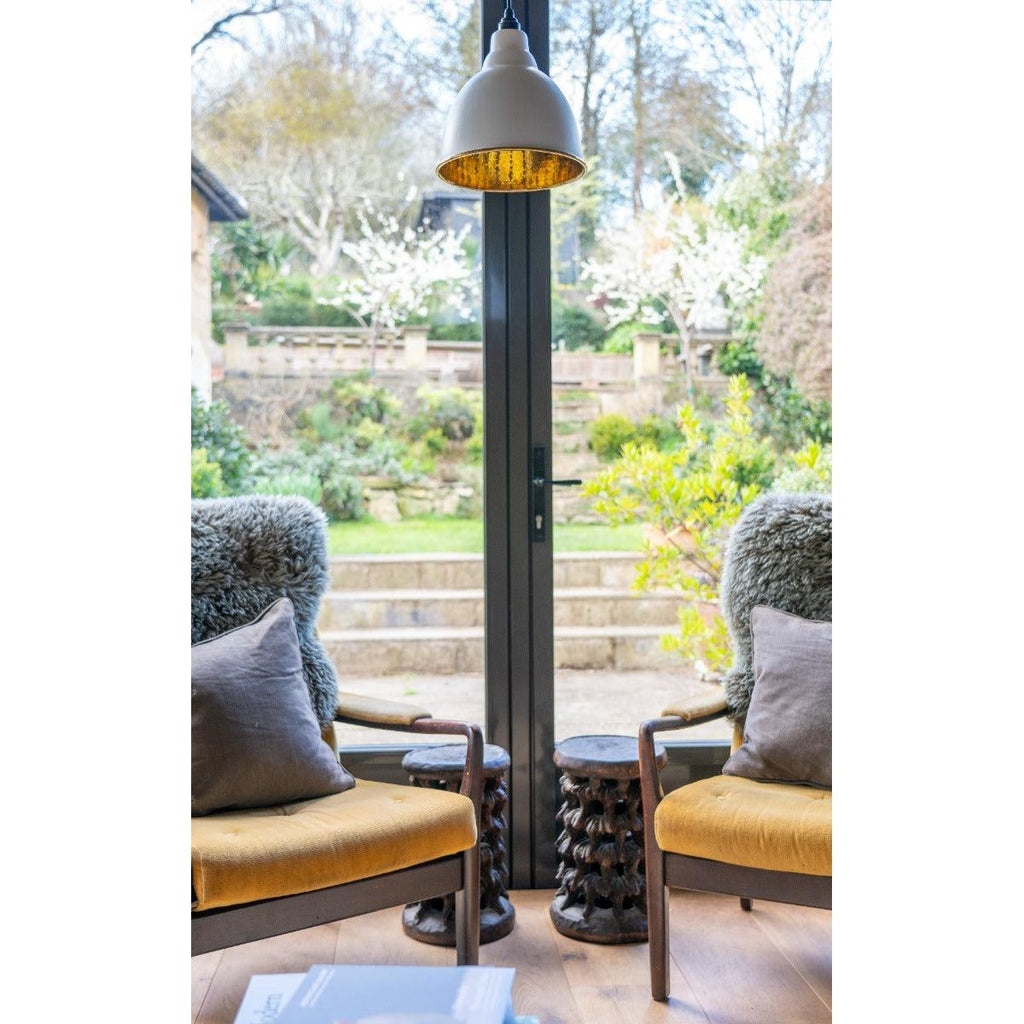Hammered Brass Brindley Pendant in Flock | From The Anvil-Brindley-Yester Home