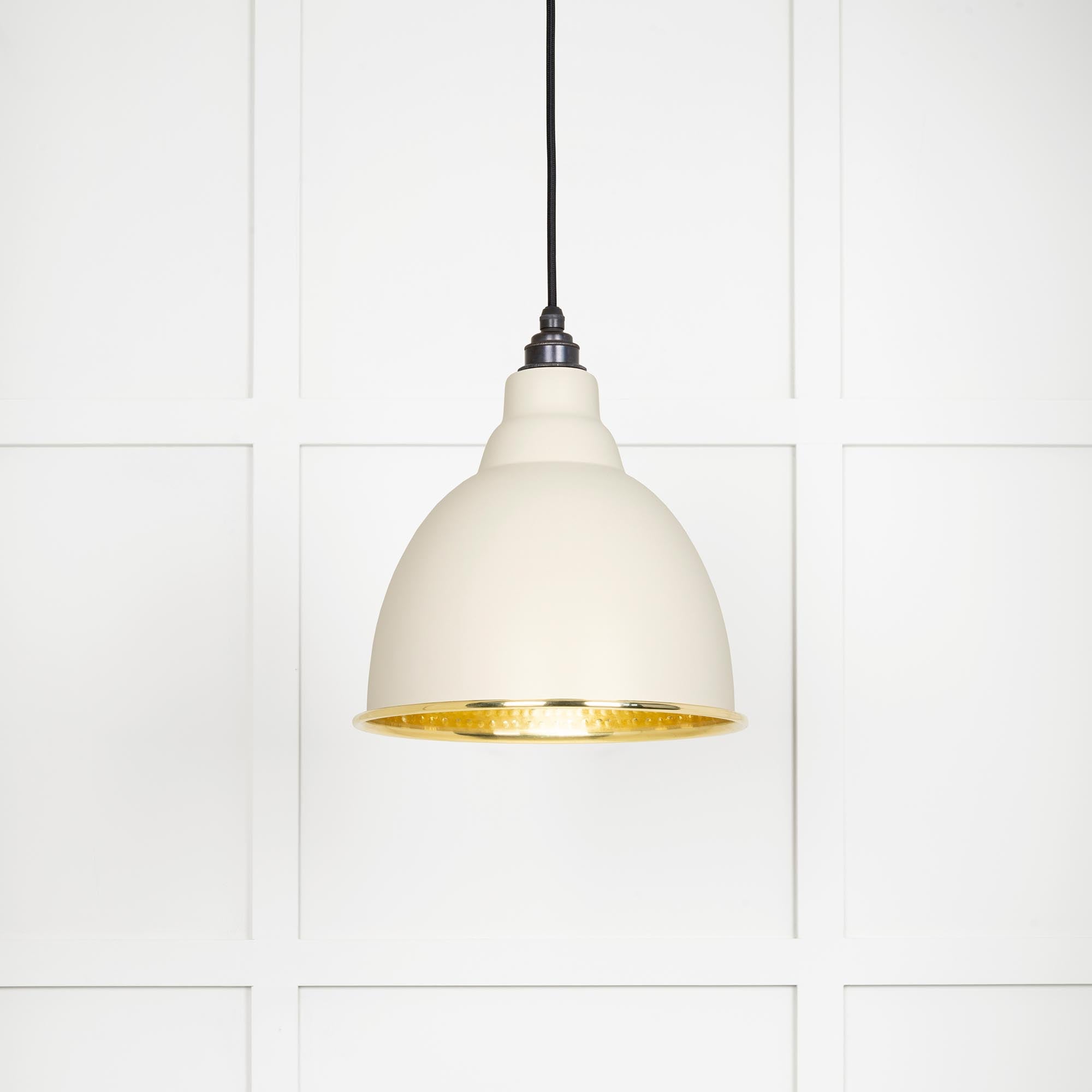 Hammered Brass Brindley Pendant in Teasel | From The Anvil - Brindley - From The Anvil - Yester Home