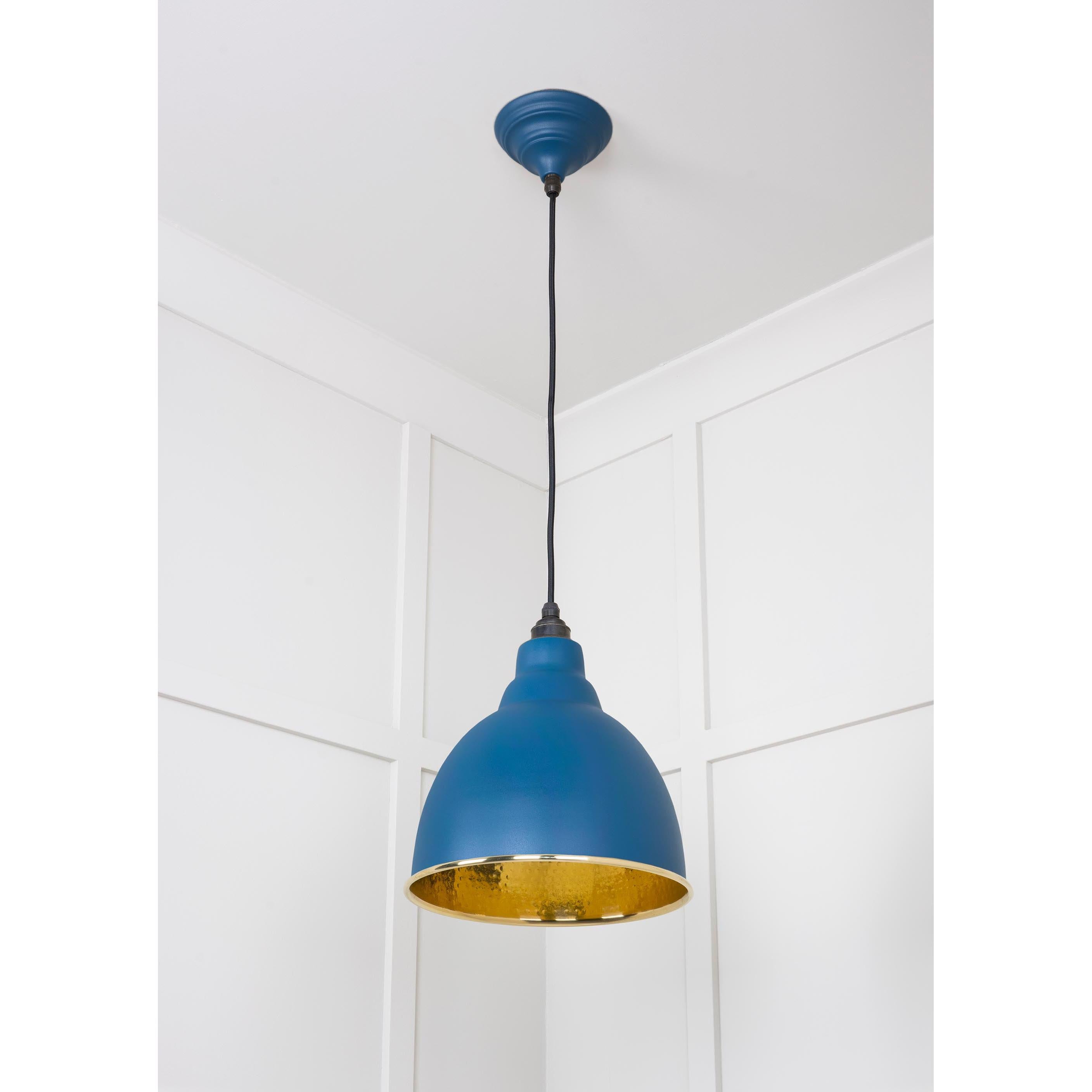 Hammered Brass Brindley Pendant in Upstream | From The Anvil - Brindley - From The Anvil - Yester Home