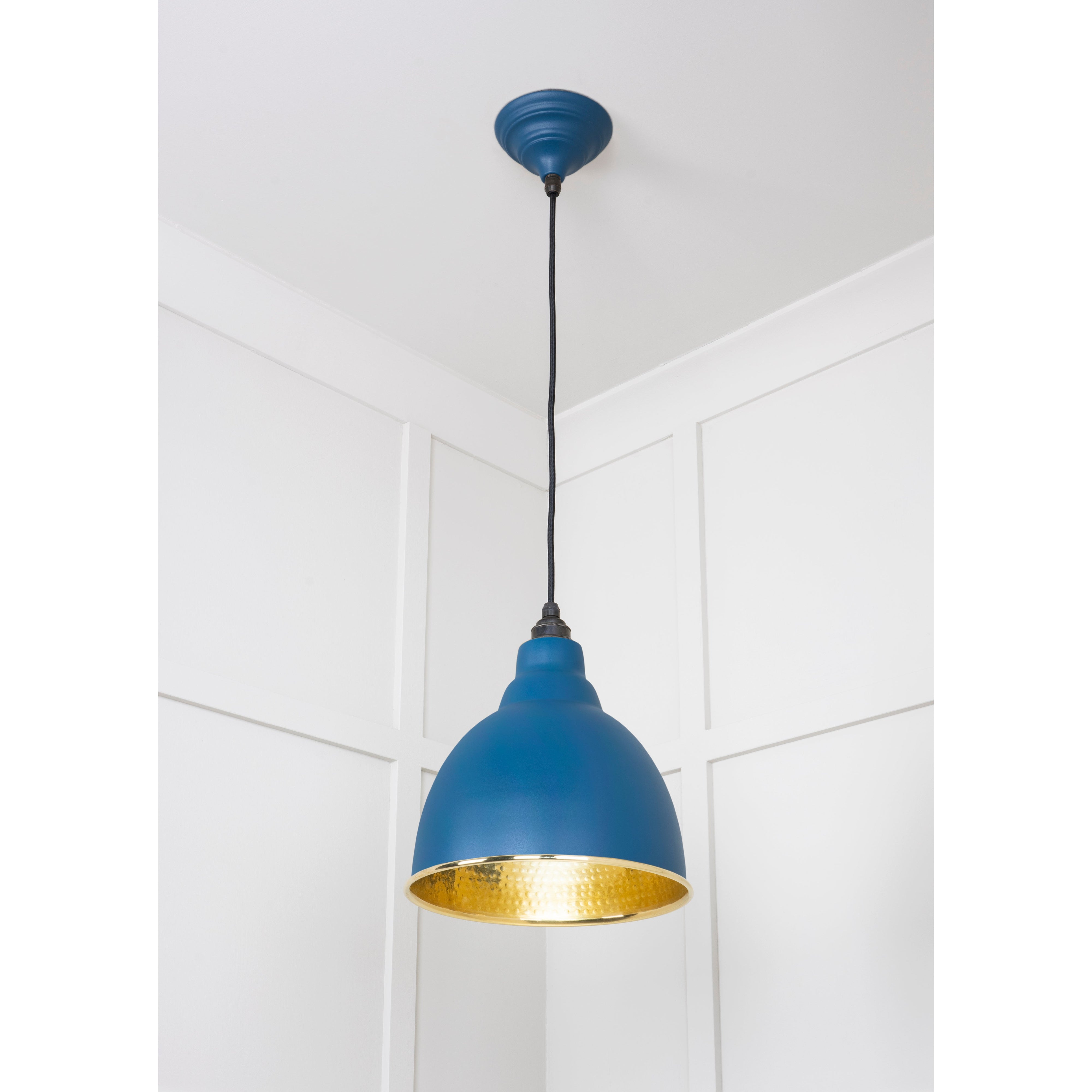 Hammered Brass Brindley Pendant in Upstream | From The Anvil-Brindley-Yester Home
