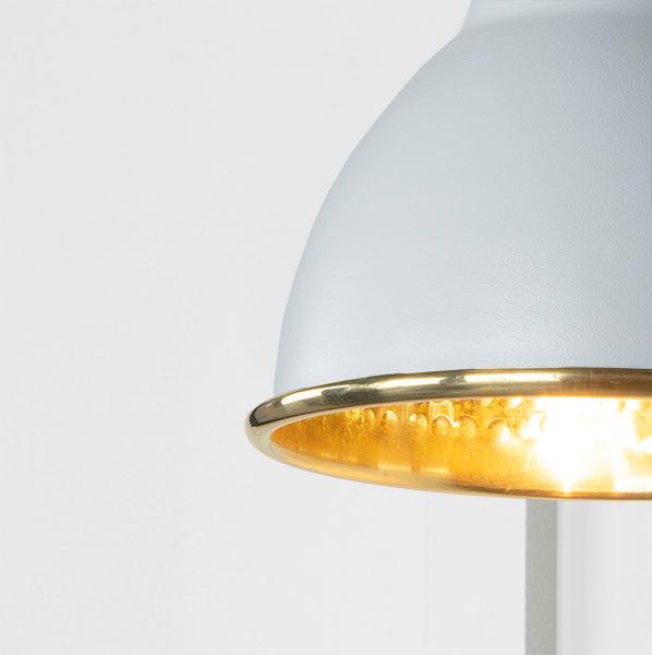 Hammered Brass Brindley Wall Light in Birch | From The Anvil-Wall Lights-Yester Home