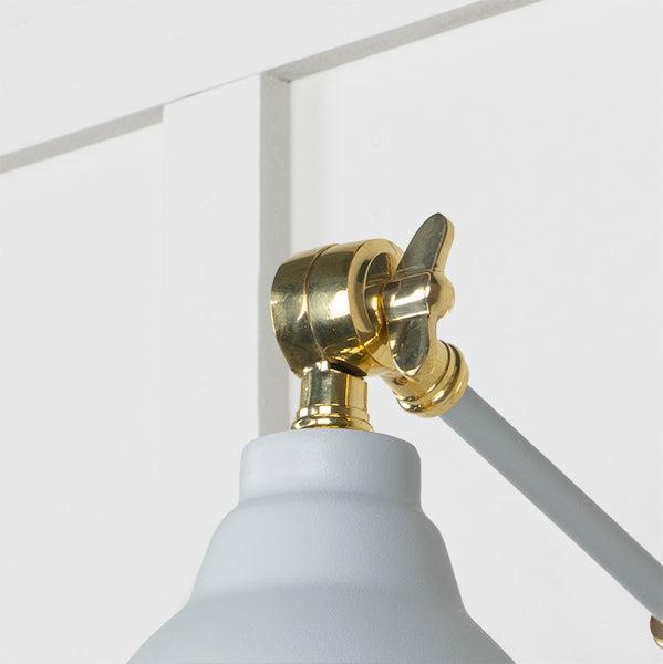 Hammered Brass Brindley Wall Light in Birch | From The Anvil-Wall Lights-Yester Home