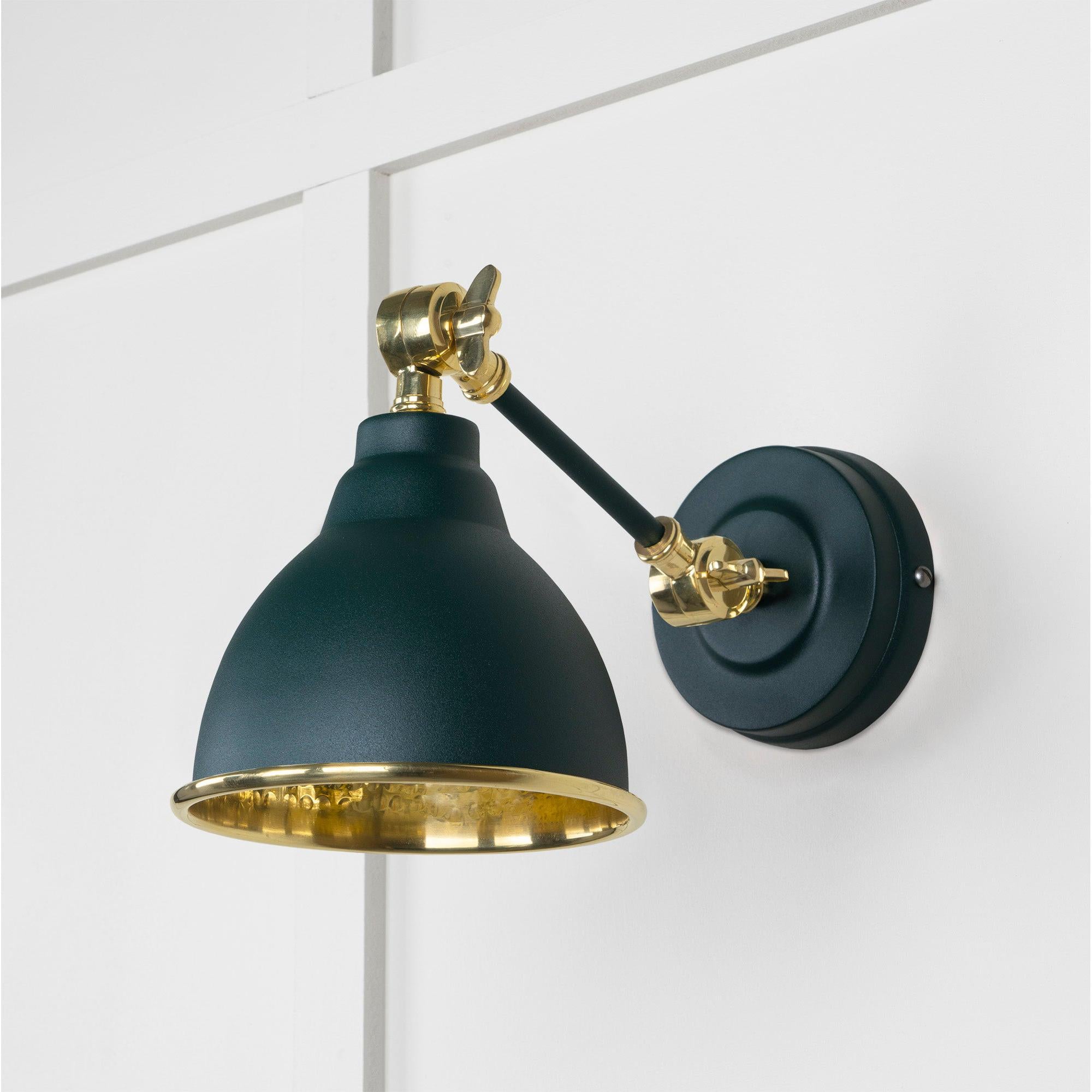Hammered Brass Brindley Wall Light in Dingle | From The Anvil - Wall Lights - From The Anvil - Yester Home