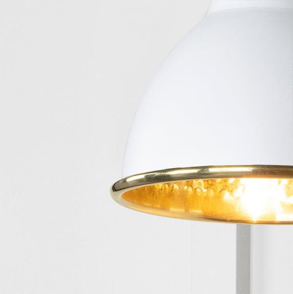 Hammered Brass Brindley Wall Light in Flock | From The Anvil-Wall Lights-Yester Home