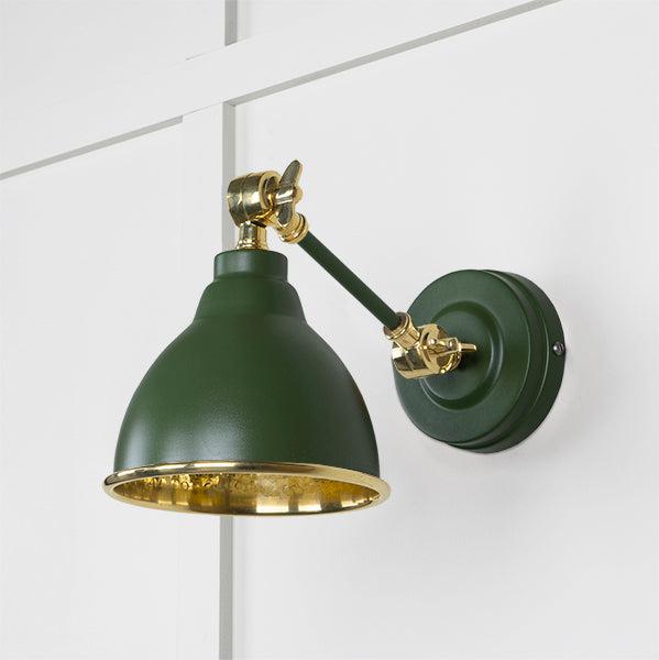 Hammered Brass Brindley Wall Light in Heath | From The Anvil-Wall Lights-Yester Home
