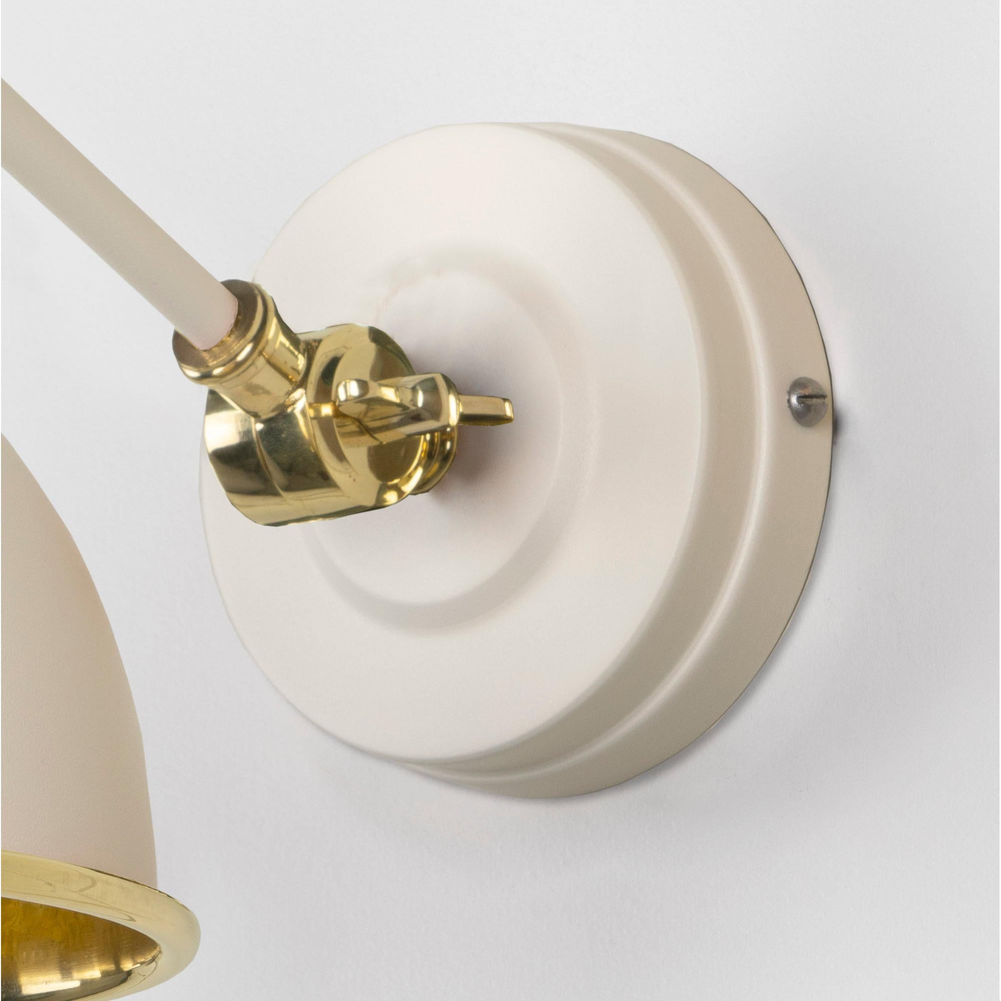 Hammered Brass Brindley Wall Light in Teasel | From The Anvil - Wall Lights - From The Anvil - Yester Home