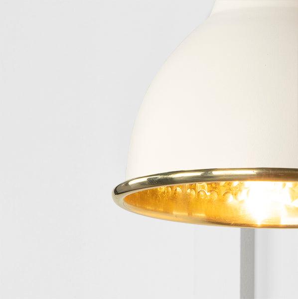 Hammered Brass Brindley Wall Light in Teasel | From The Anvil-Wall Lights-Yester Home