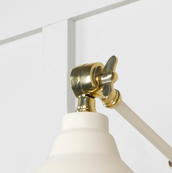 Hammered Brass Brindley Wall Light in Teasel | From The Anvil-Wall Lights-Yester Home