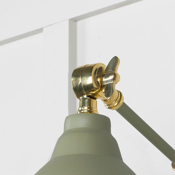 Hammered Brass Brindley Wall Light in Tump | From The Anvil-Wall Lights-Yester Home