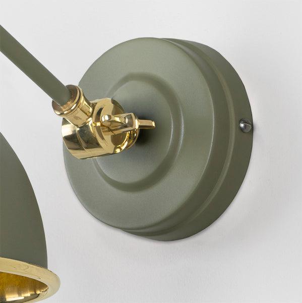 Hammered Brass Brindley Wall Light in Tump | From The Anvil-Wall Lights-Yester Home