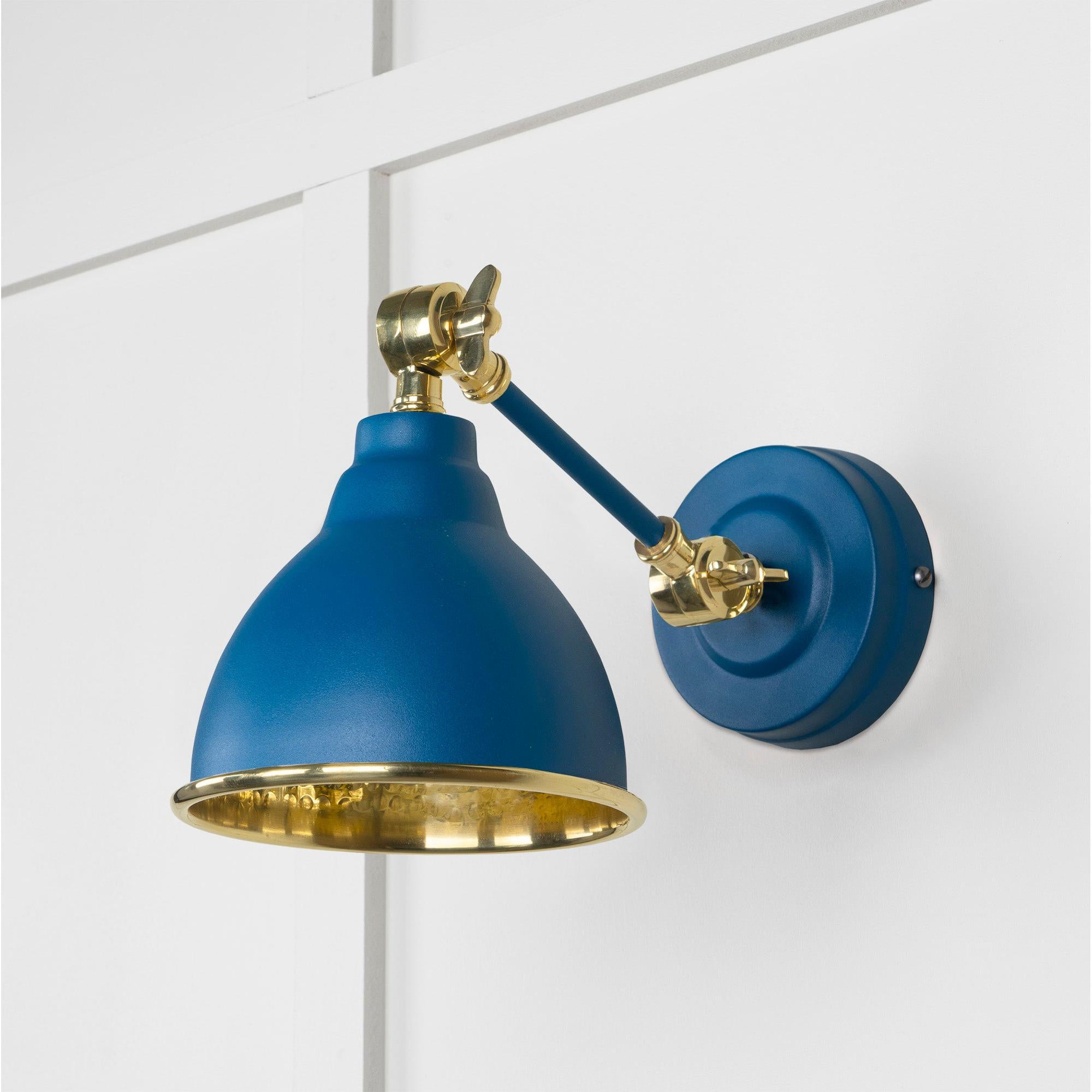 Hammered Brass Brindley Wall Light in Upstream | From The Anvil - Wall Lights - From The Anvil - Yester Home