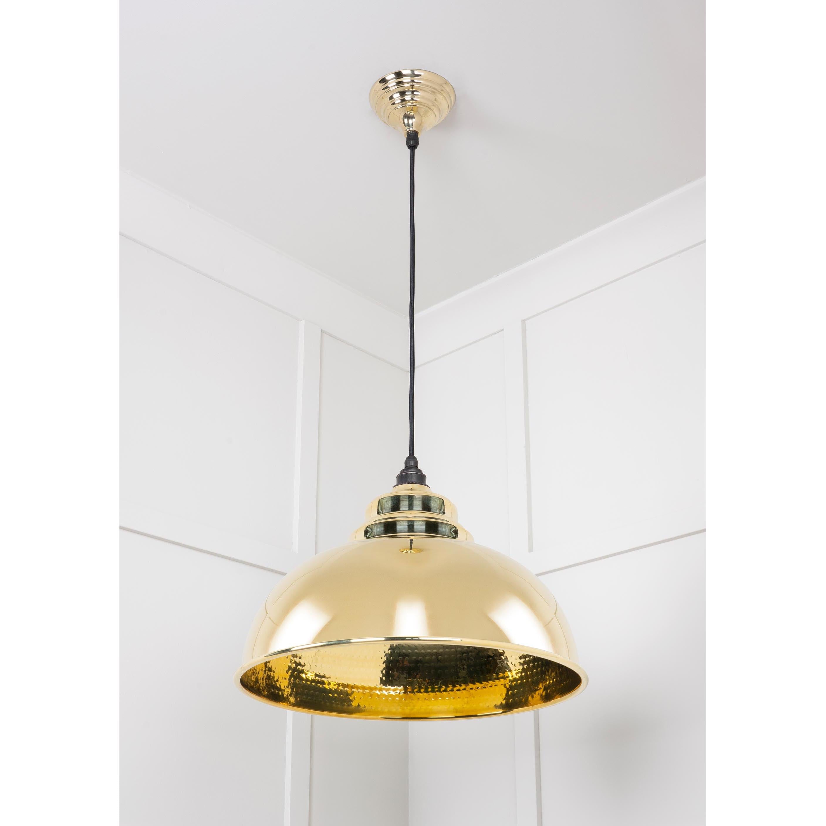 Hammered Brass Harborne Pendant | From The Anvil - Harborne - From The Anvil - Yester Home