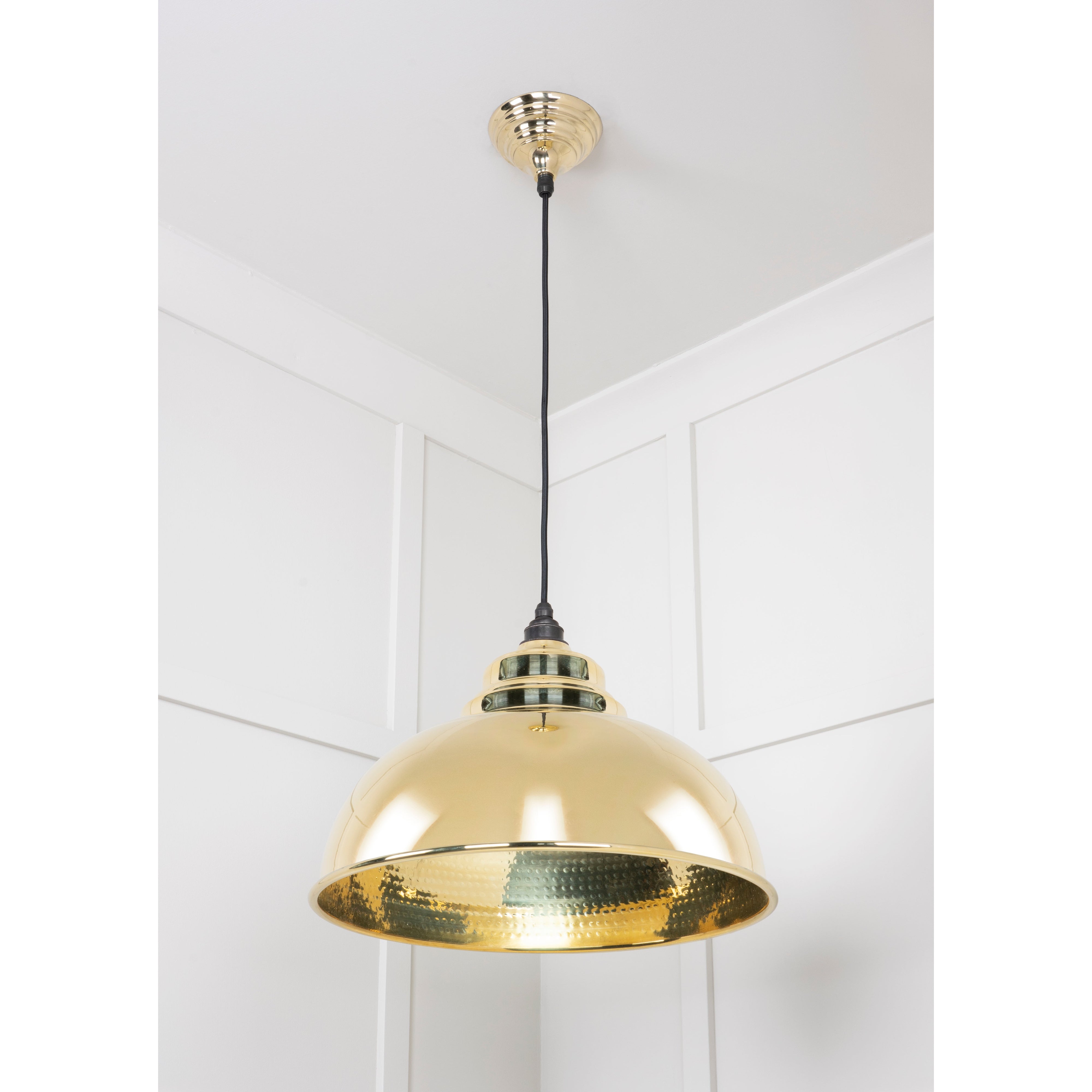 Hammered Brass Harborne Pendant | From The Anvil-Harborne-Yester Home