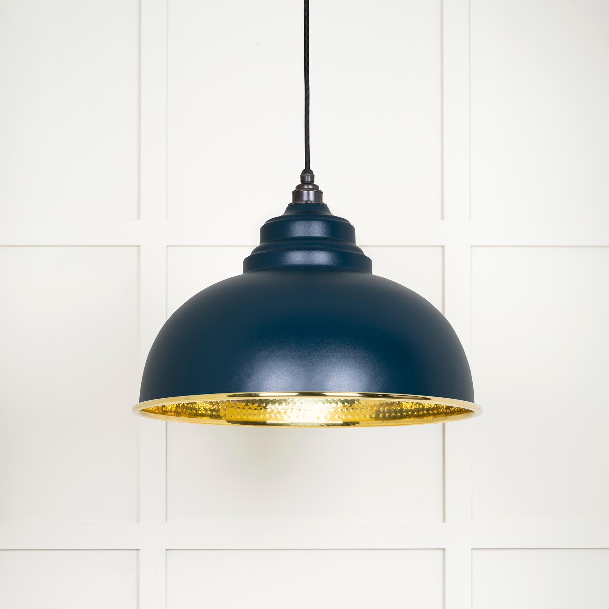 Hammered Brass Harborne Pendant in Dusk | From The Anvil - Harborne - From The Anvil - Yester Home