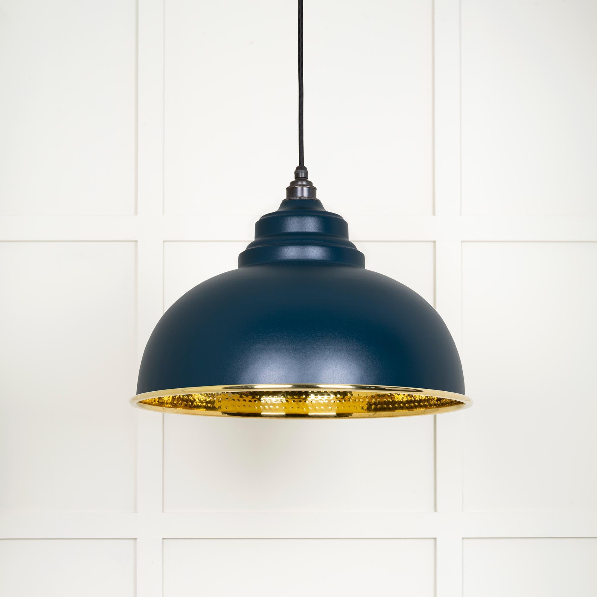 Hammered Brass Harborne Pendant in Dusk | From The Anvil - Harborne - From The Anvil - Yester Home
