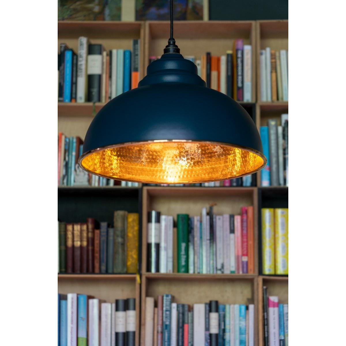 Hammered Brass Harborne Pendant in Dusk | From The Anvil-Harborne-Yester Home