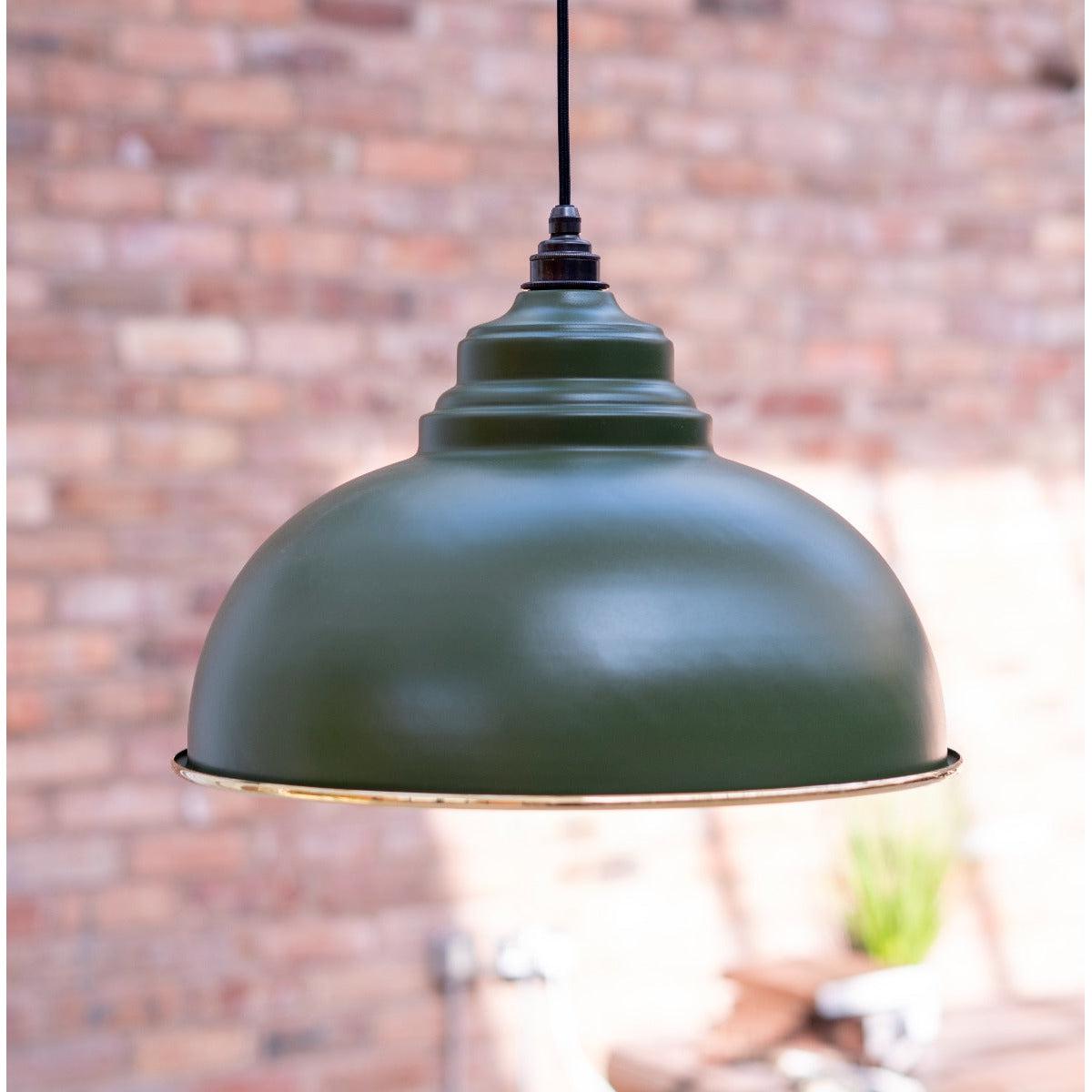 Hammered Brass Harborne Pendant in Heath | From The Anvil-Harborne-Yester Home