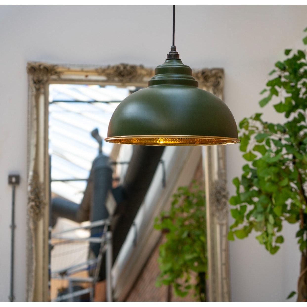 Hammered Brass Harborne Pendant in Heath | From The Anvil-Harborne-Yester Home