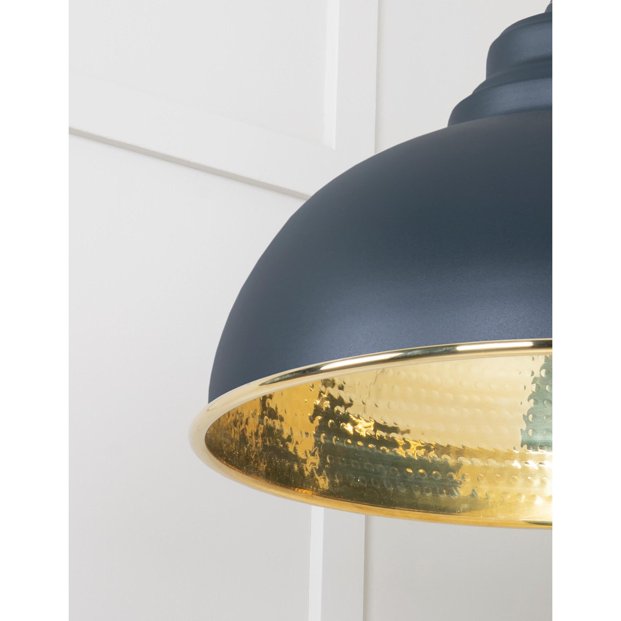 Hammered Brass Harborne Pendant in Soot | From The Anvil - Harborne - From The Anvil - Yester Home