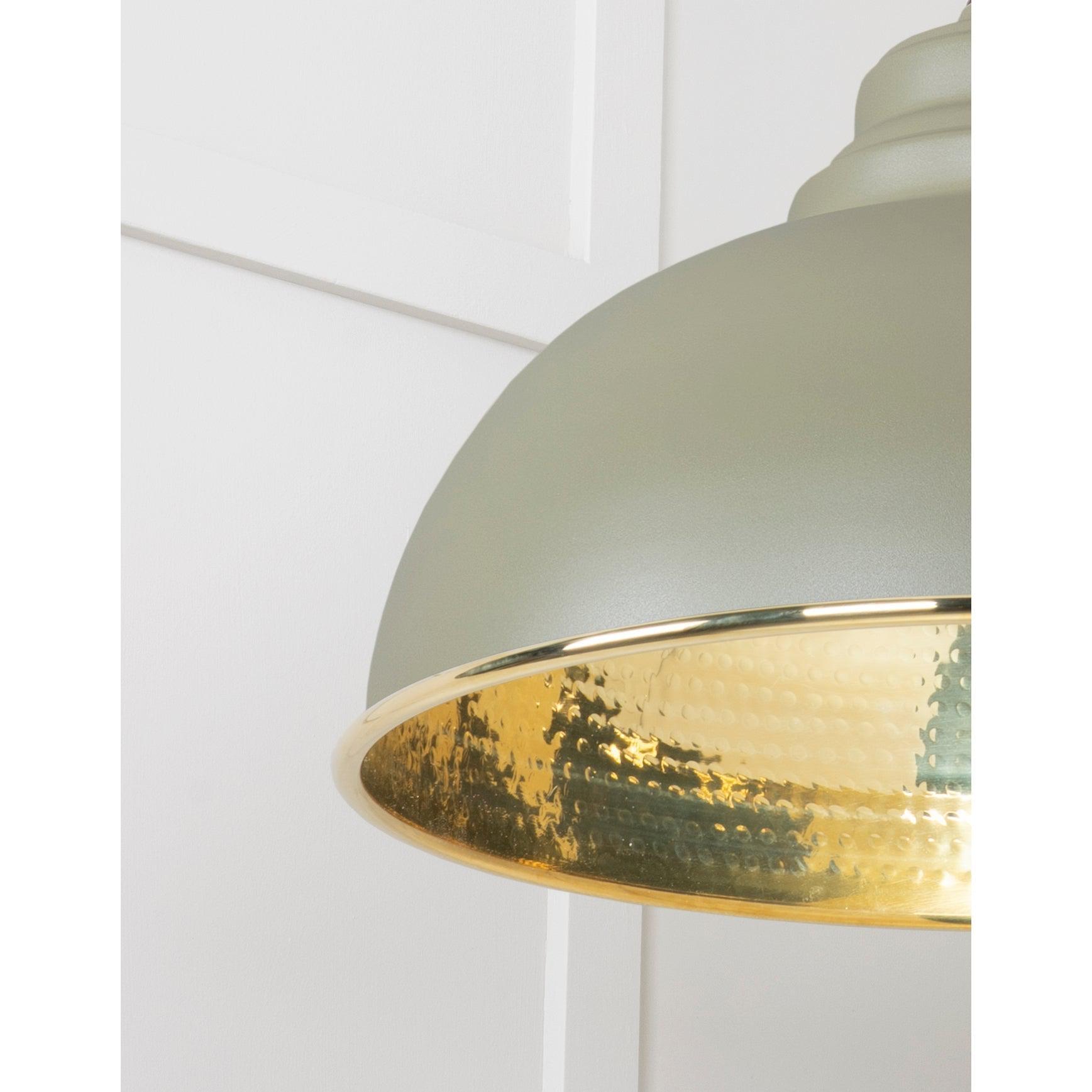 Hammered Brass Harborne Pendant in Tump | From The Anvil-Harborne-Yester Home