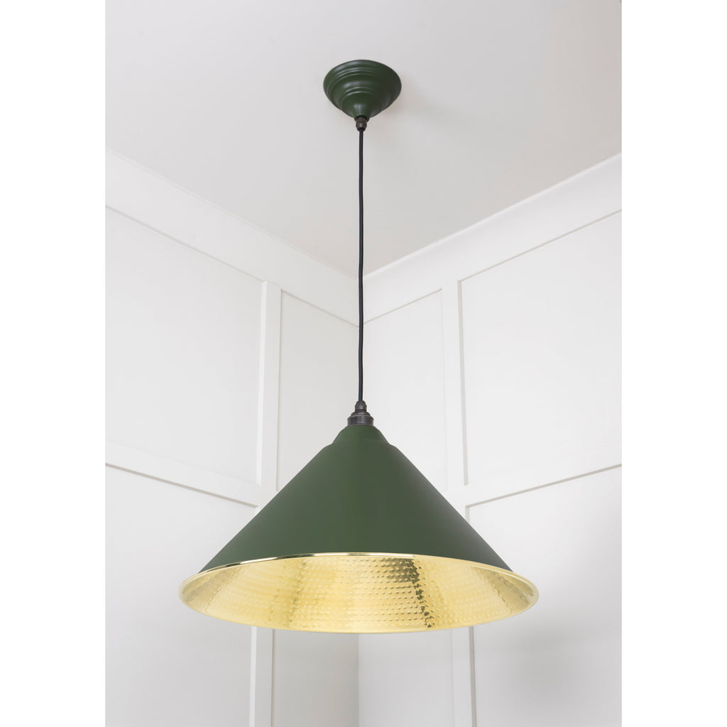 Hammered Brass Hockley Pendant in Heath | From The Anvil-Hockley-Yester Home