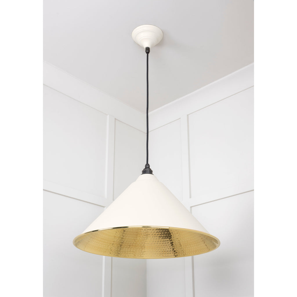 Hammered Brass Hockley Pendant in Teasel | From The Anvil-Hockley-Yester Home