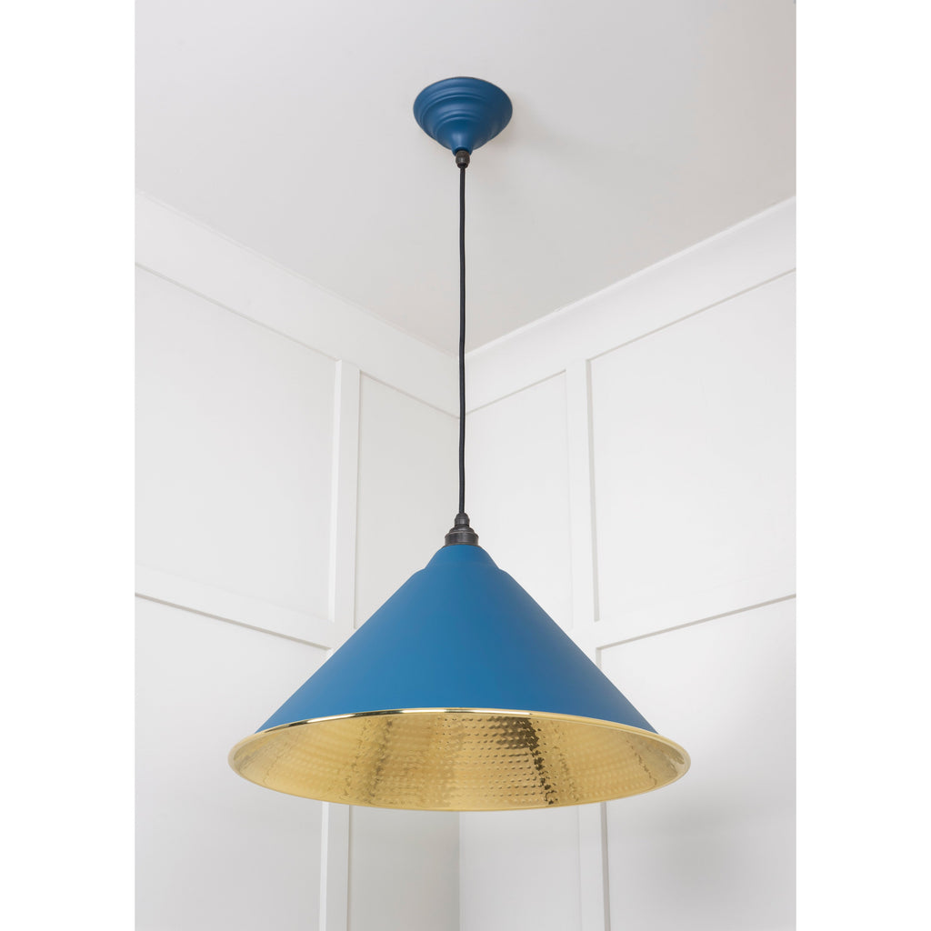 Hammered Brass Hockley Pendant in Upstream | From The Anvil-Hockley-Yester Home