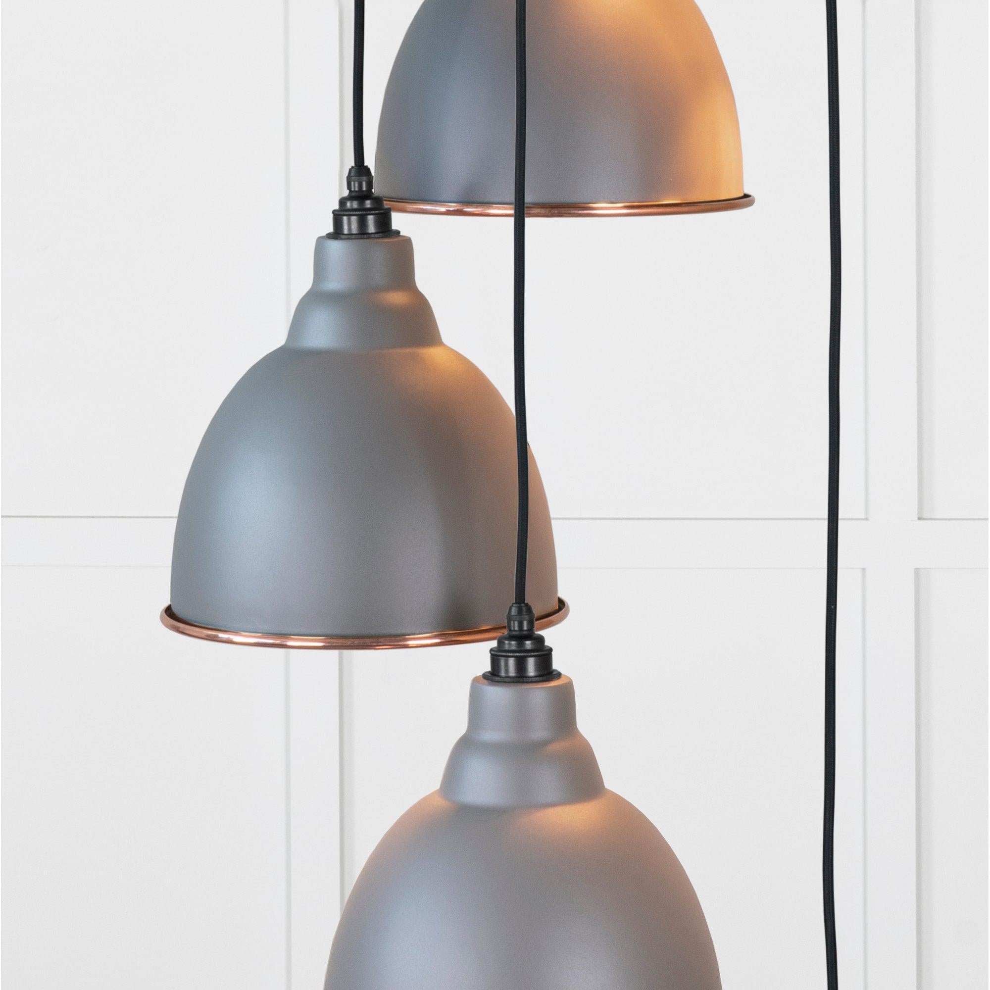 Hammered Copper Brindley Cluster Pendant in Bluff | From The Anvil - Cluster Pendants - From The Anvil - Yester Home