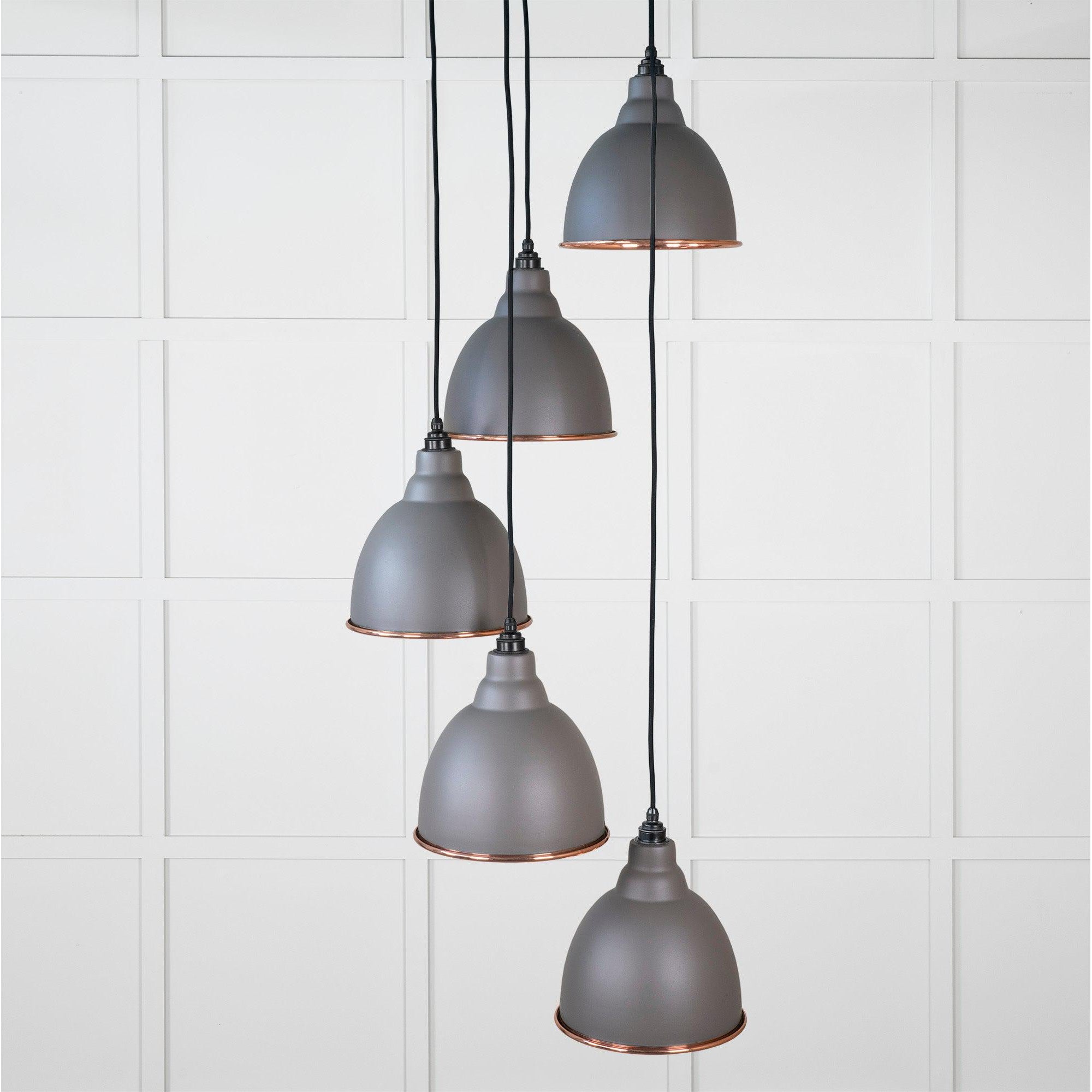 Hammered Copper Brindley Cluster Pendant in Bluff | From The Anvil-Cluster Pendants-Yester Home