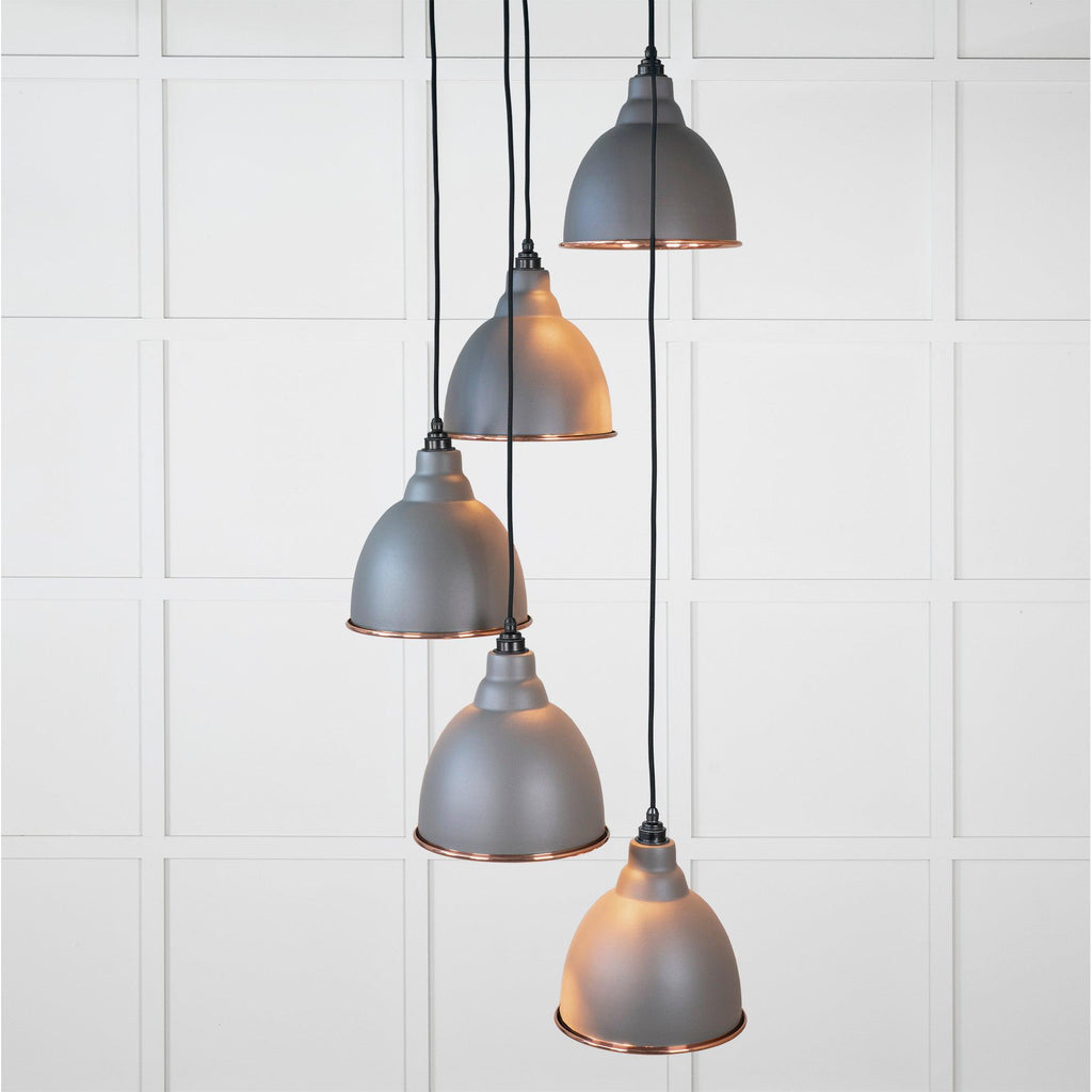 Hammered Copper Brindley Cluster Pendant in Bluff | From The Anvil-Cluster Pendants-Yester Home