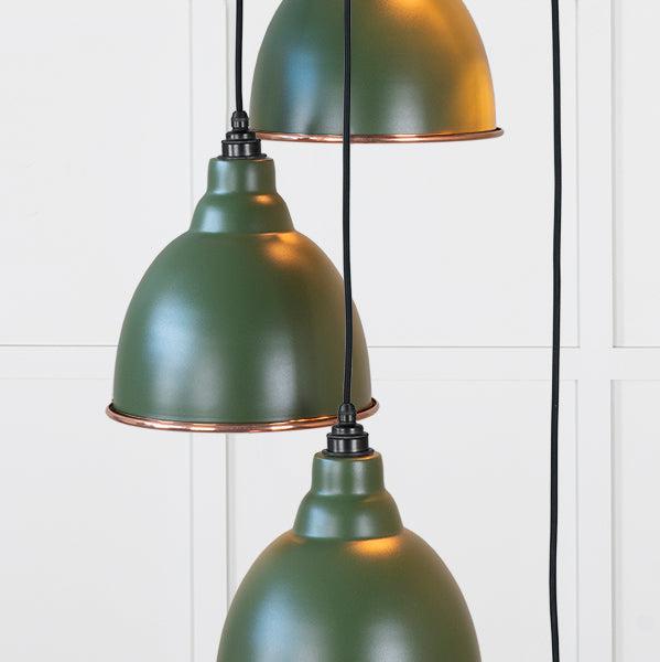 Hammered Copper Brindley Cluster Pendant in Heath | From The Anvil-Cluster Pendants-Yester Home