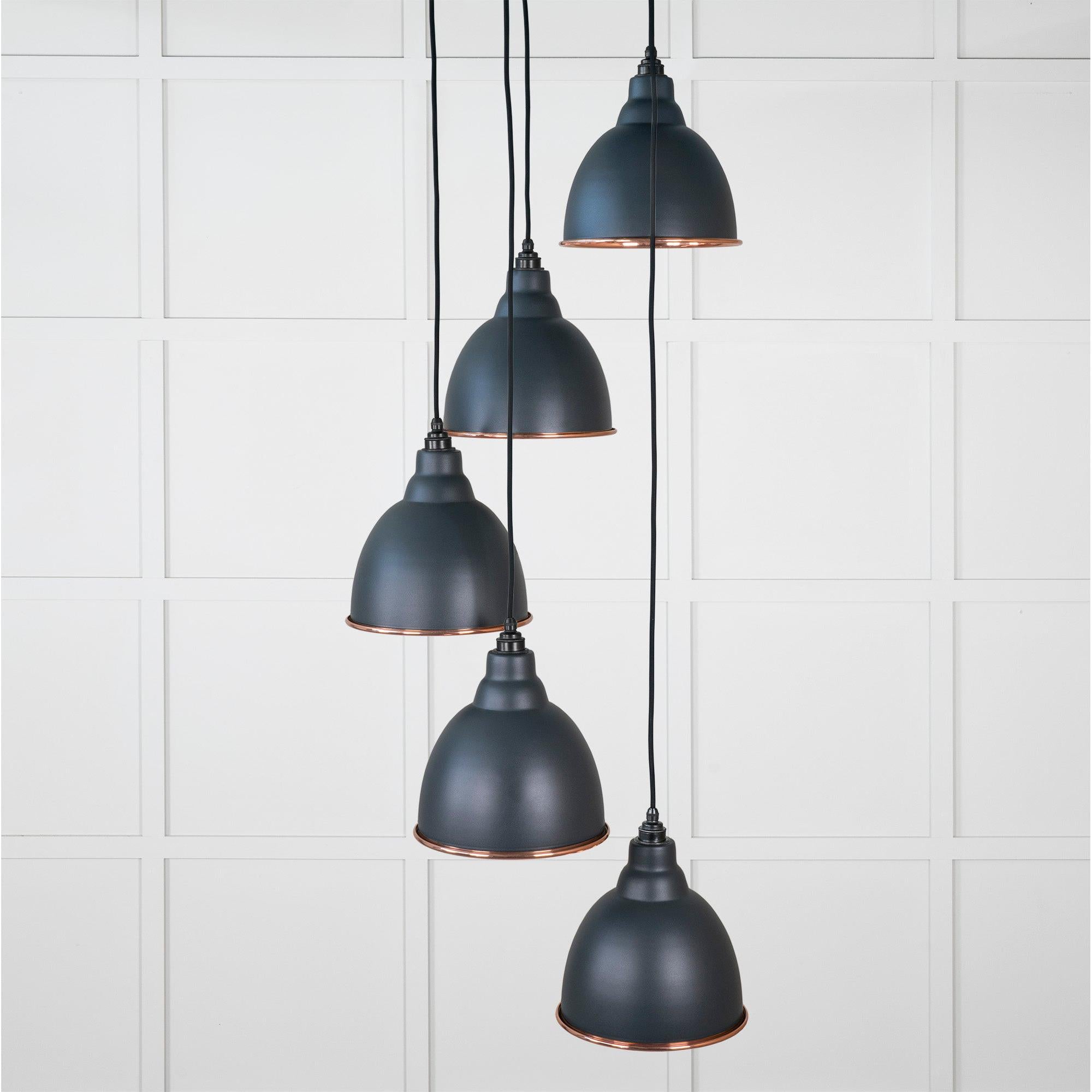 Hammered Copper Brindley Cluster Pendant in Soot | From The Anvil - Cluster Pendants - From The Anvil - Yester Home