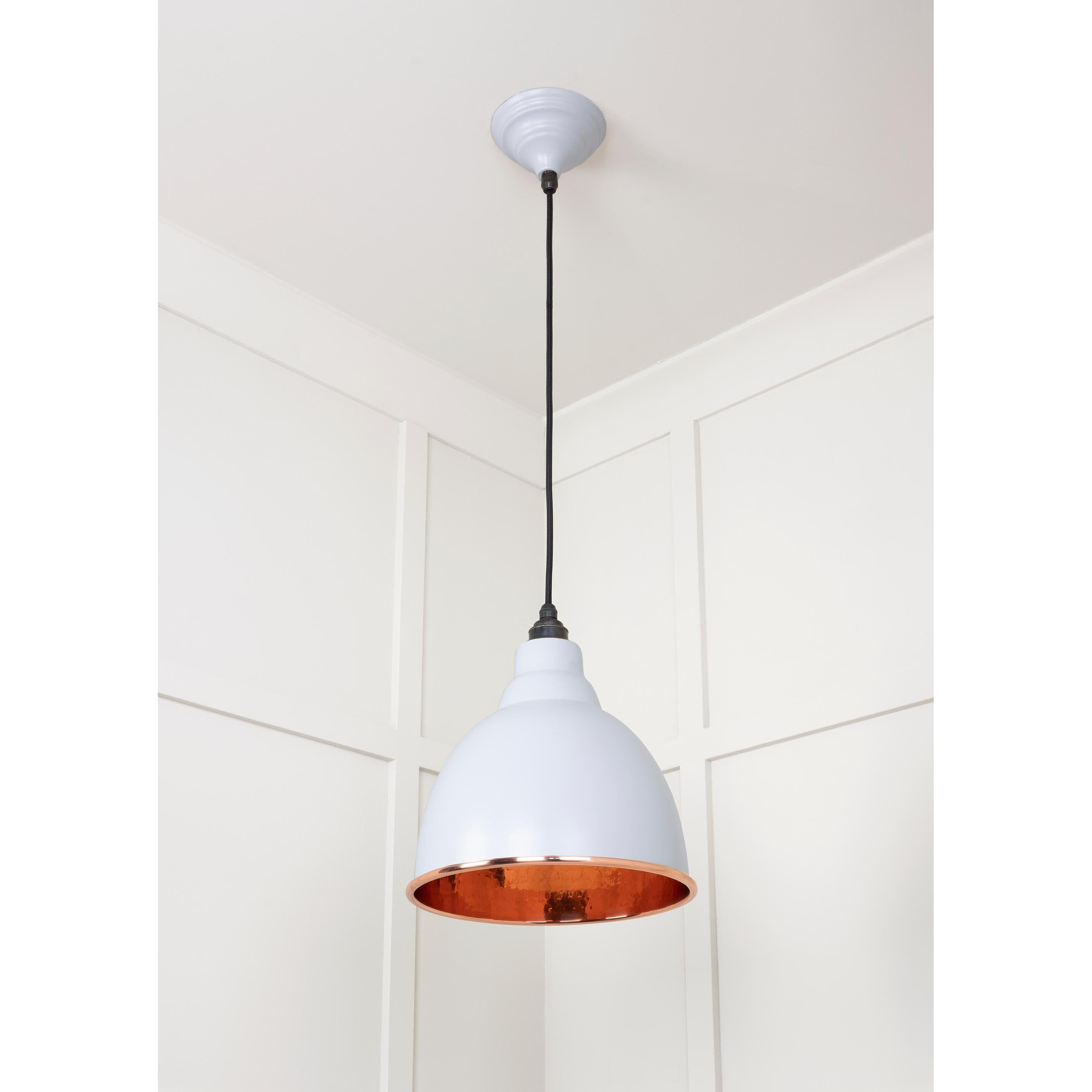 Hammered Copper Brindley Pendant in Birch | From The Anvil - Brindley - From The Anvil - Yester Home
