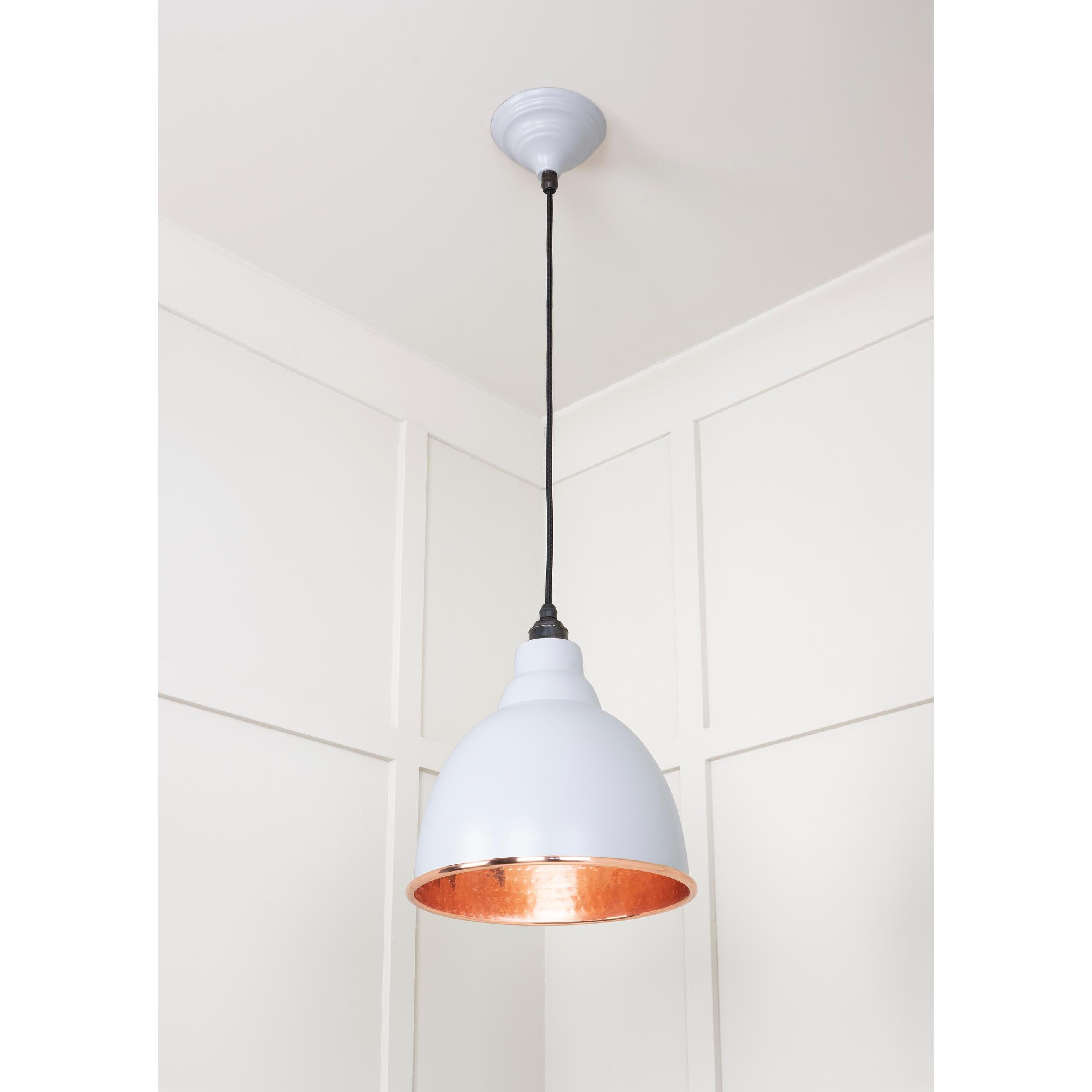 Hammered Copper Brindley Pendant in Birch | From The Anvil - Brindley - From The Anvil - Yester Home