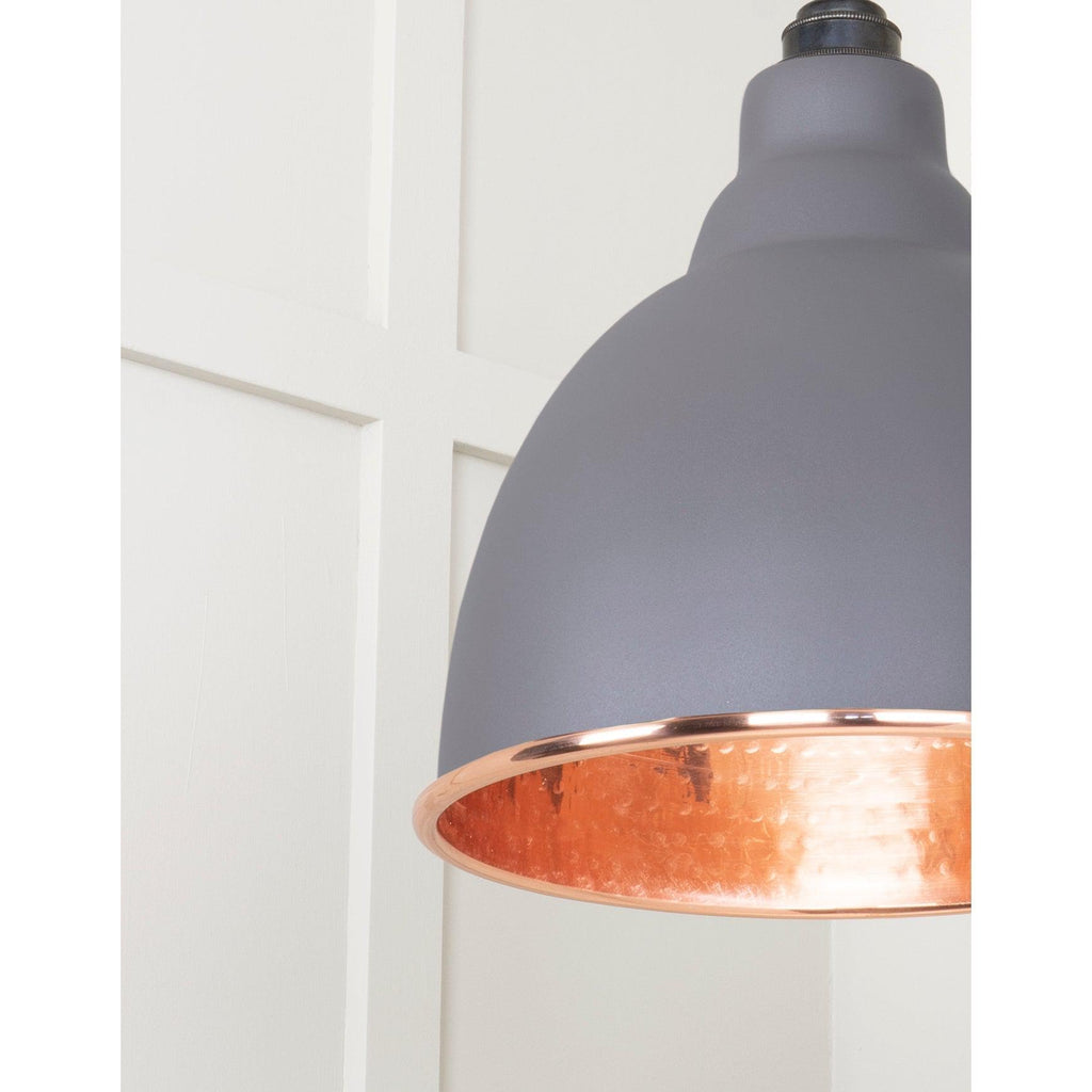 Hammered Copper Brindley Pendant in Bluff | From The Anvil-Brindley-Yester Home