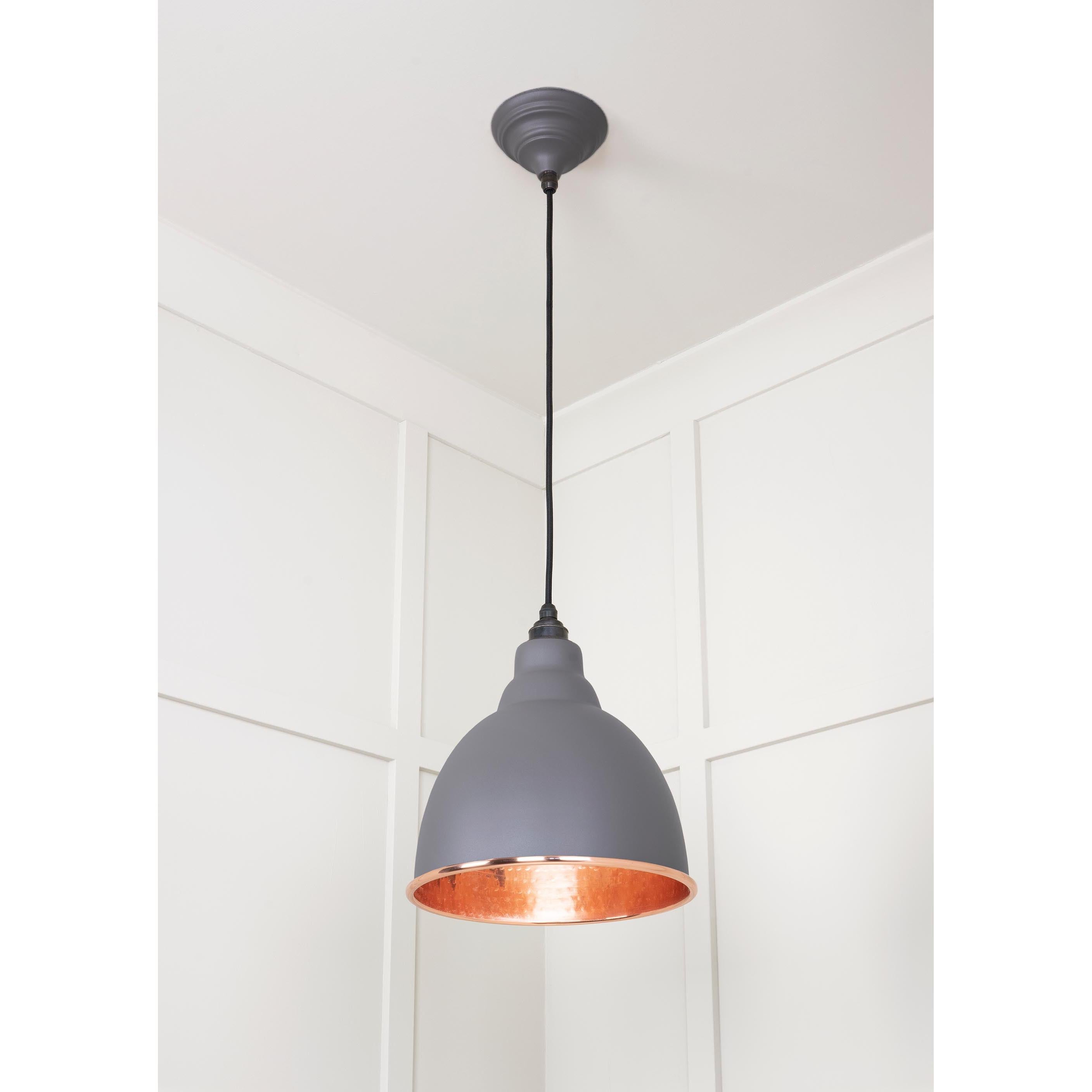 Hammered Copper Brindley Pendant in Bluff | From The Anvil - Brindley - From The Anvil - Yester Home