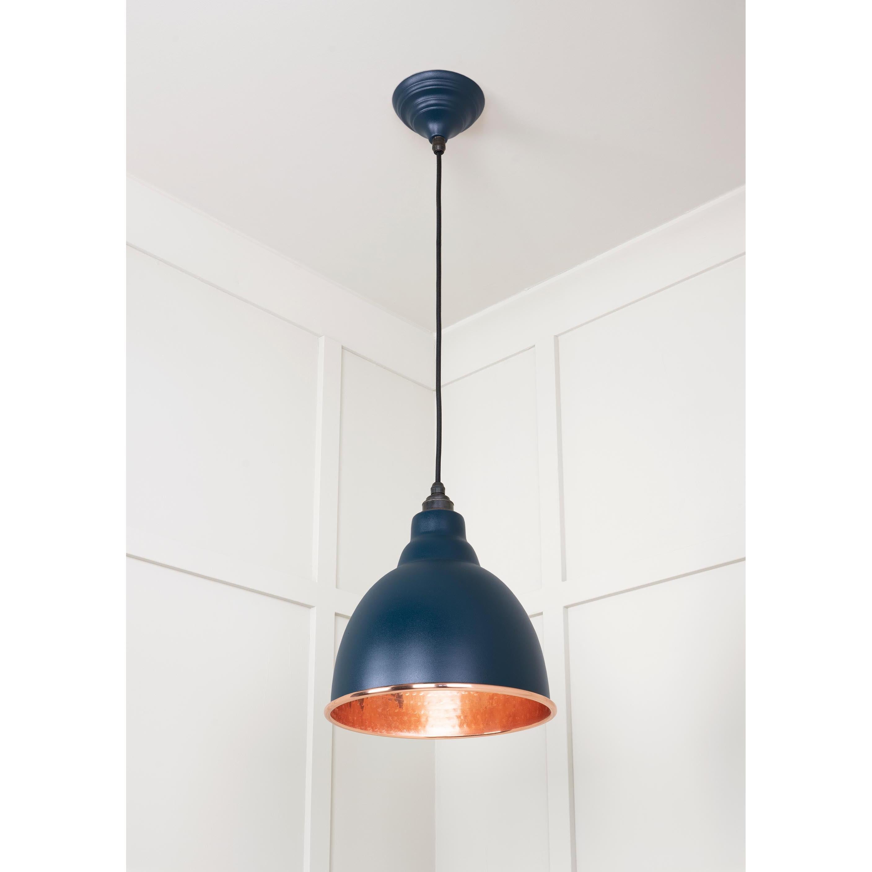 Hammered Copper Brindley Pendant in Dusk | From The Anvil - Brindley - From The Anvil - Yester Home