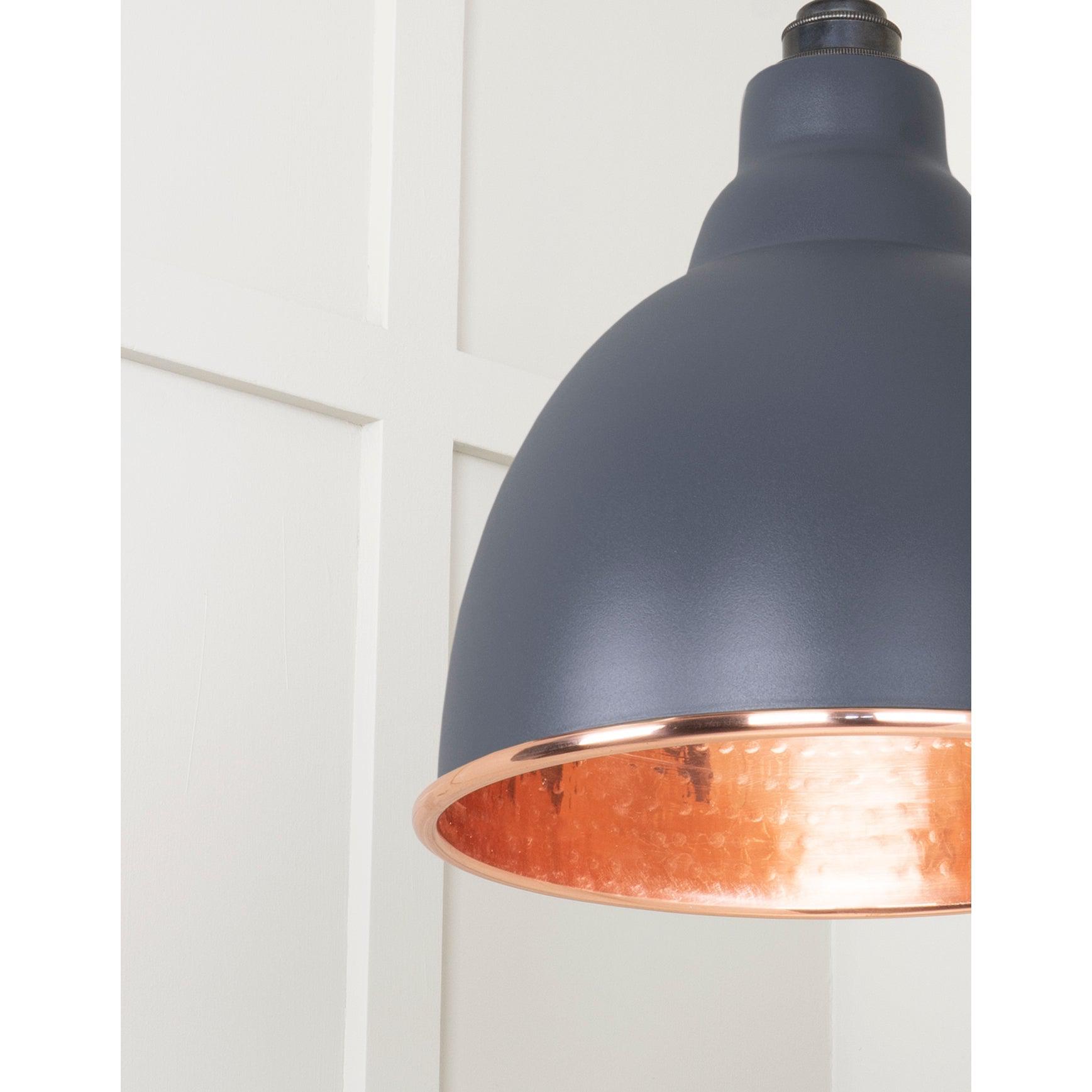Hammered Copper Brindley Pendant in Slate | From The Anvil-Brindley-Yester Home