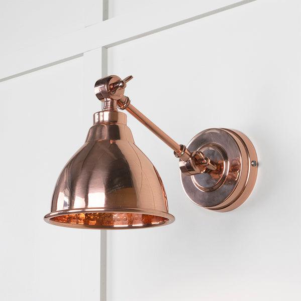 Hammered Copper Brindley Wall Light | From The Anvil-Wall Lights-Yester Home