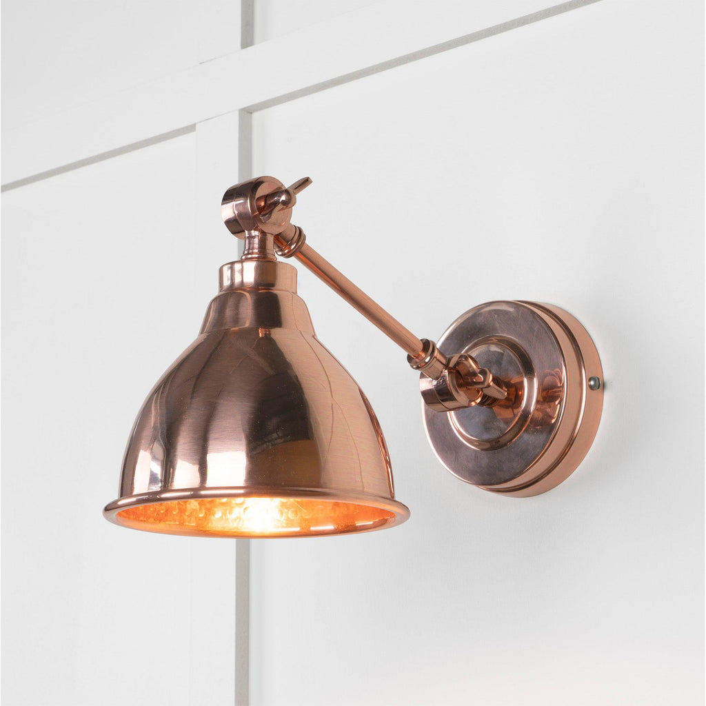 Hammered Copper Brindley Wall Light | From The Anvil-Wall Lights-Yester Home