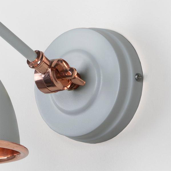 Hammered Copper Brindley Wall Light in Birch | From The Anvil-Wall Lights-Yester Home